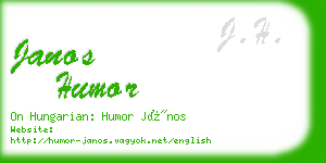 janos humor business card